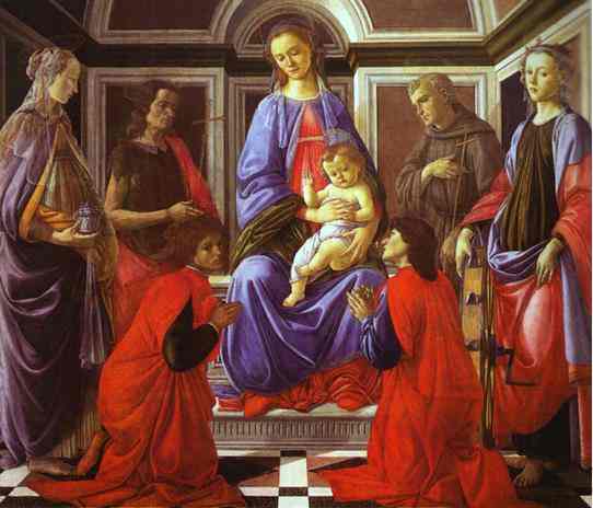 Sandro Botticelli Madonna and Child with Six Saints